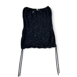 Vintage Fantasy Black Lace Tube Lingerie Dress – Size 3X/4X